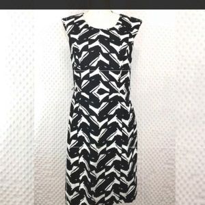 Premise Black and White Dress knee length Size 8